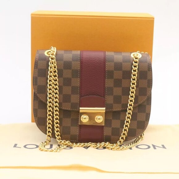 LOUIS VUITTON Damier Ebene Wight Chain Shoulder Bag LV Auth - Picture 15 of 16